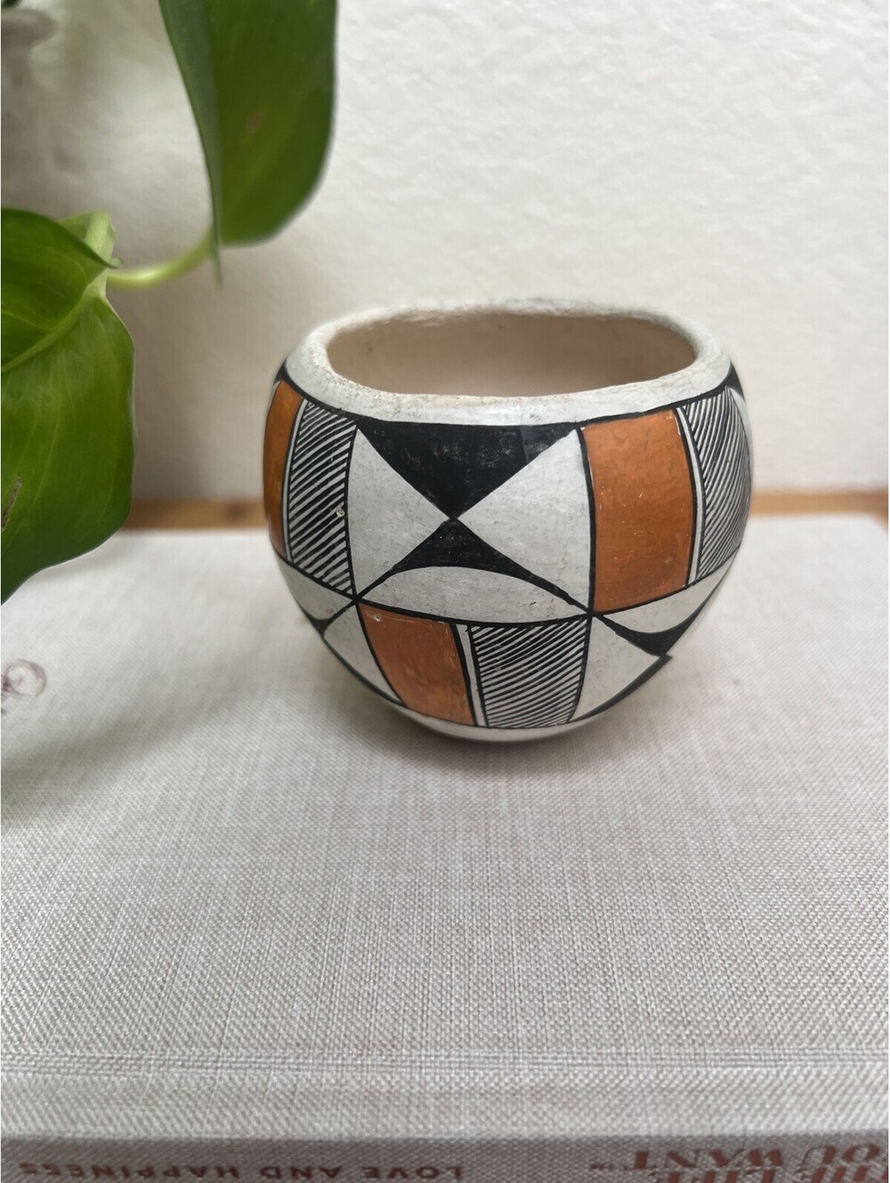 Acoma Pueblo Polychrome Olla Pot Pottery Vintage